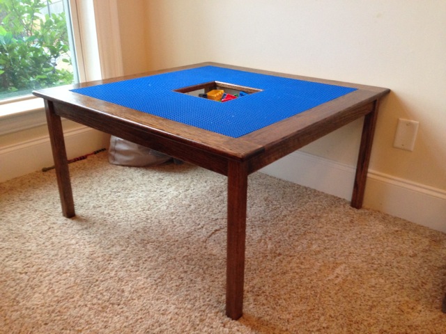 lego table with bins