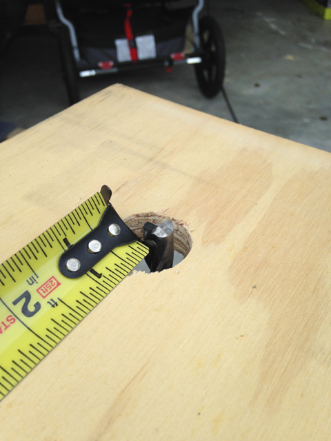 Step 4: Measuring from the inside edge of the router bit .... (continued on next slide)