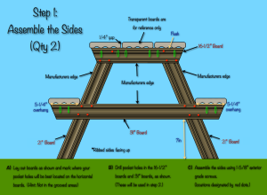 Composite Toddler Picnic Table Plans - Step 1