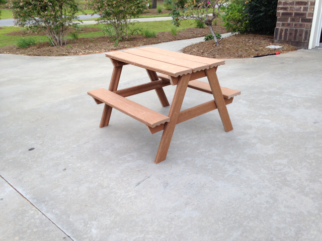 Composite Toddler Picnic Table - Finished