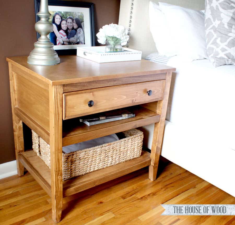 DIY Bedside Table Plans Drawer Shelf Free Tutorial DIY Bedside Table Plans Drawer Shelf Free Tutorial