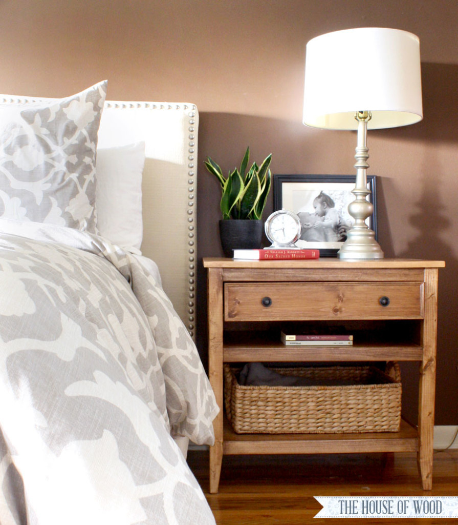 DIY Bedside Table With Drawer And Shelf Free Plans