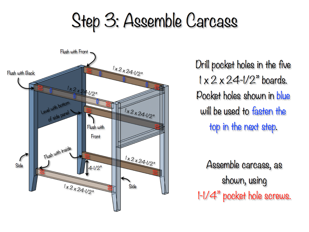 DIY Bedside Table with Drawer and Shelf Free Plans