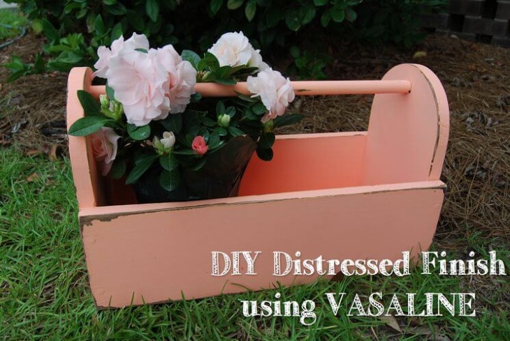 DIY Distressed Finish using Vaseline