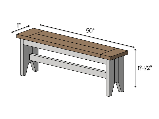 DIY Farmhouse Bench | Free Plans | Rogue Engineer