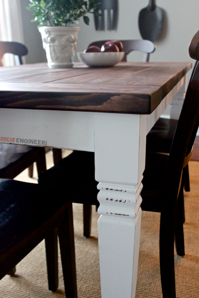 Easy Diy Farmhouse Table Top Shelf Plans Brokeasshome Com