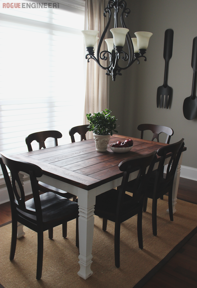 DIY Farmhouse Table | Free Plans | Rogue Engineer