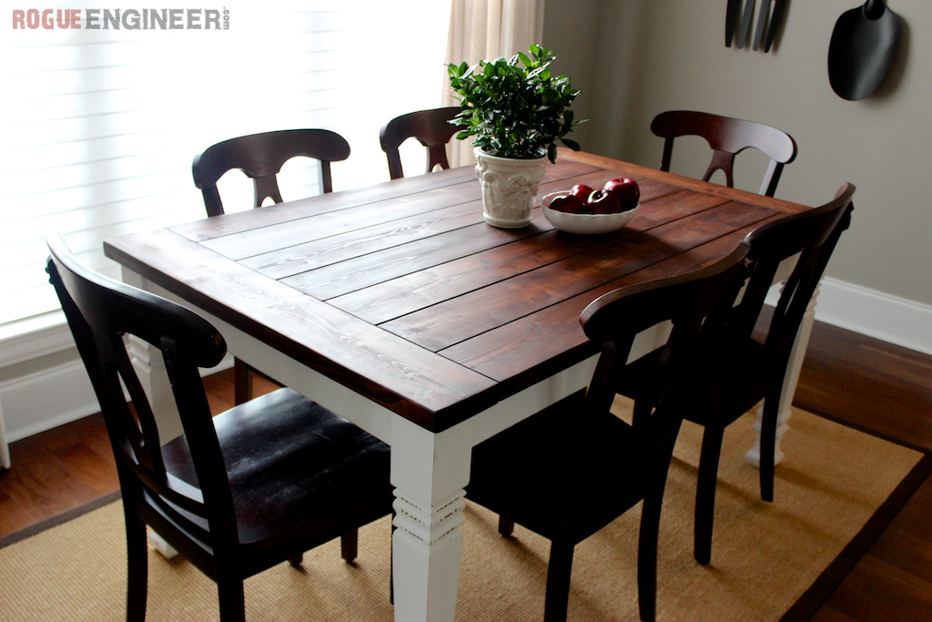 Diy Farmhouse Table Free Plans Rogue Engineer - Diy Farmhouse Dining Table With Extension