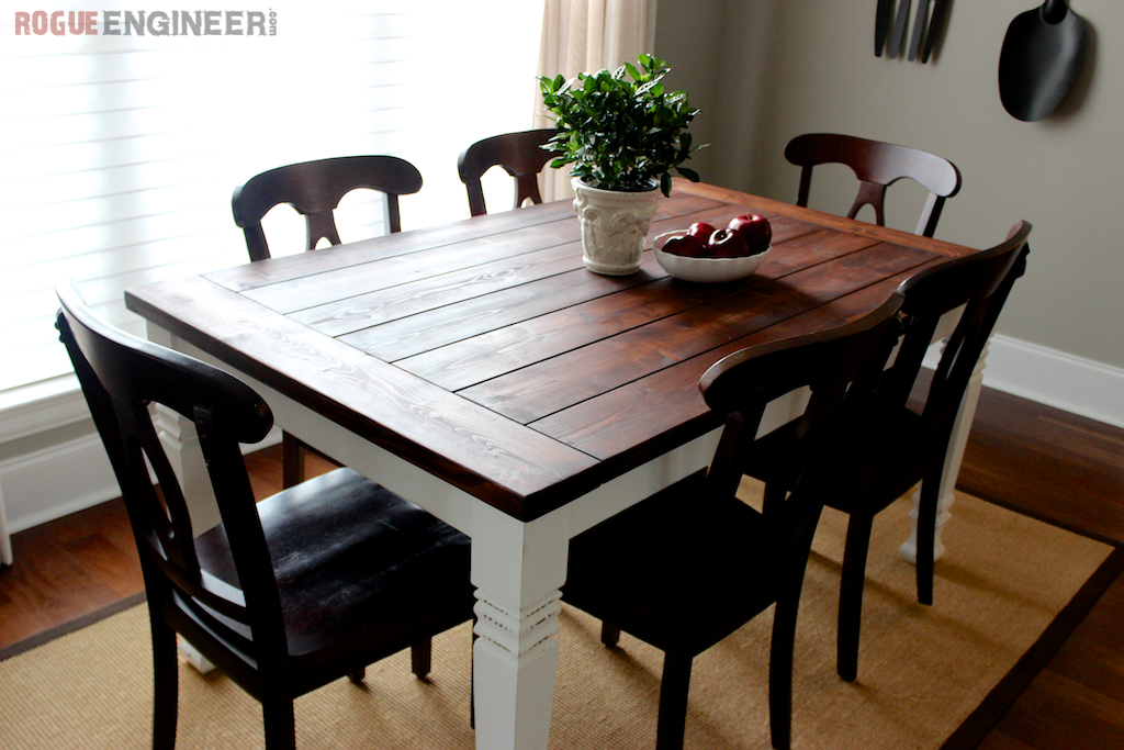 square kitchen table square farmhouse turned