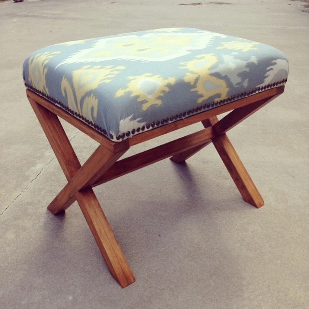 DIY Upholstered X Bench | Finished