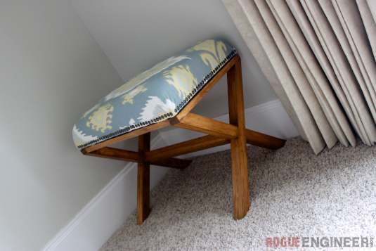 Diy Upholstered X Bench Free Plans Rogue Engineer