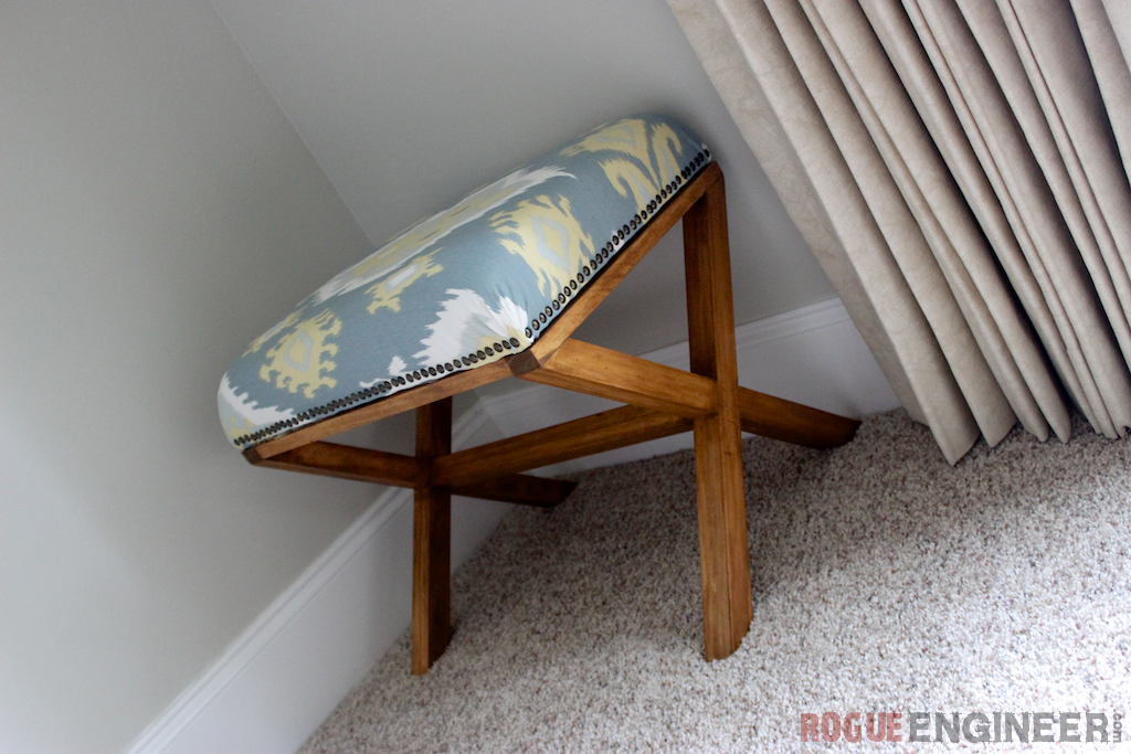 Upholstered X Bench | Free DIY Plans