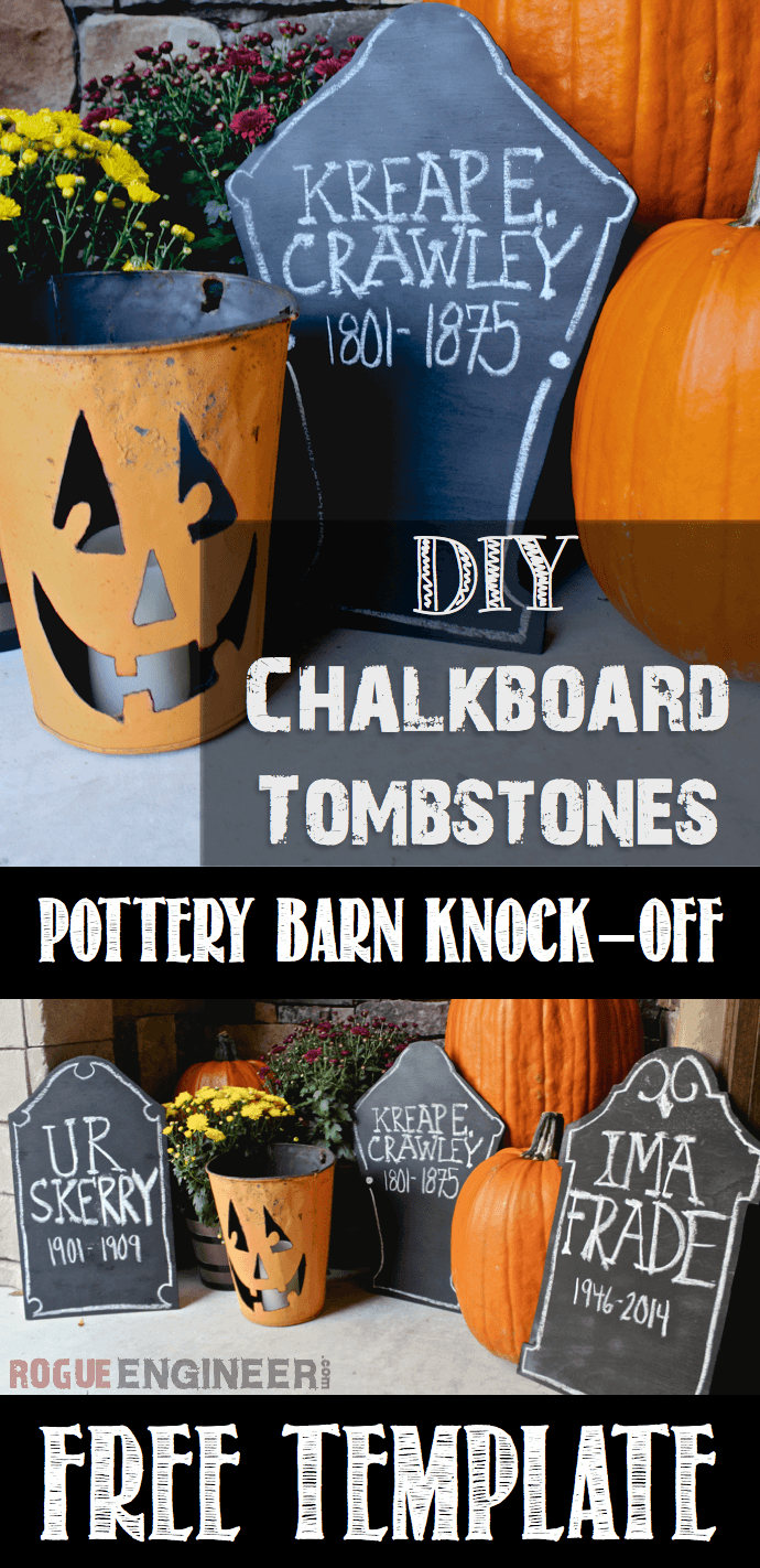 DIY Chalkboard tombstone - Free DIY Plan