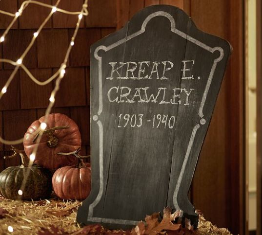 DIY Chalkboard Tombstones | PB Knock-Off | Free Template