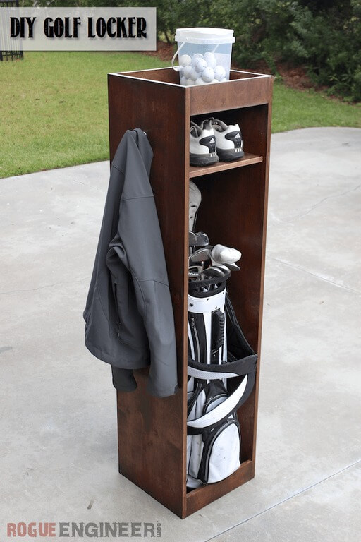 DIY Golf Gear Storage Rack  One sheet of Plywood and Simple