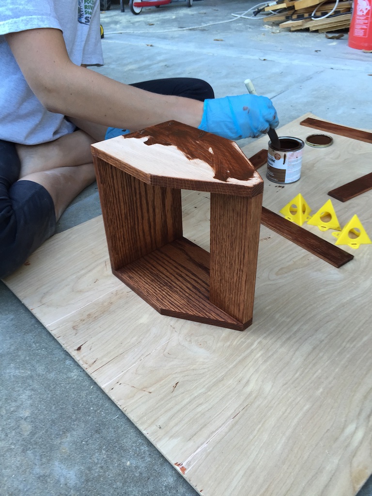 DIY Beer Tote - Stain