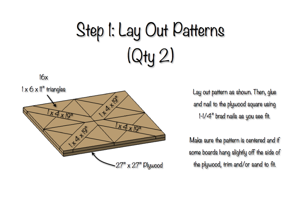 DIY Parquet X-Brace Coffee Table Plans | Step 1