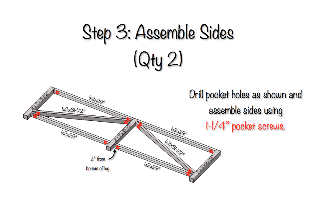 DIY Parquet X-Brace Coffee Table Plans | Step 3