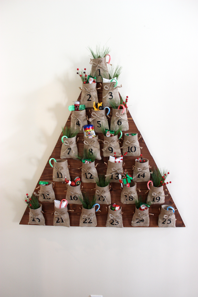 DIY Tree Advent Calendar Free Plans Pottery Barn Inspired