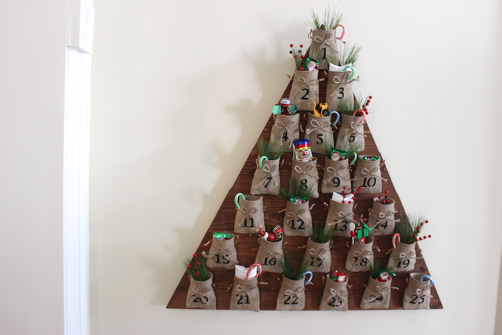 DIY Tree Advent Calendar Free Plans Pottery Barn Inspired