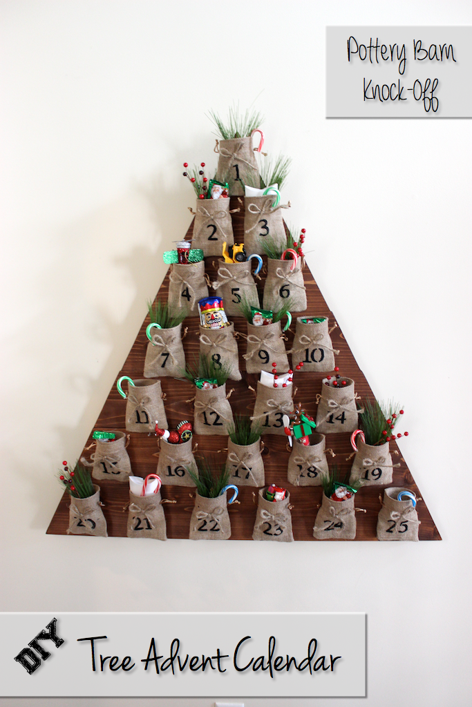 DIY Tree Advent Calendar Free Plans Pottery Barn Inspired