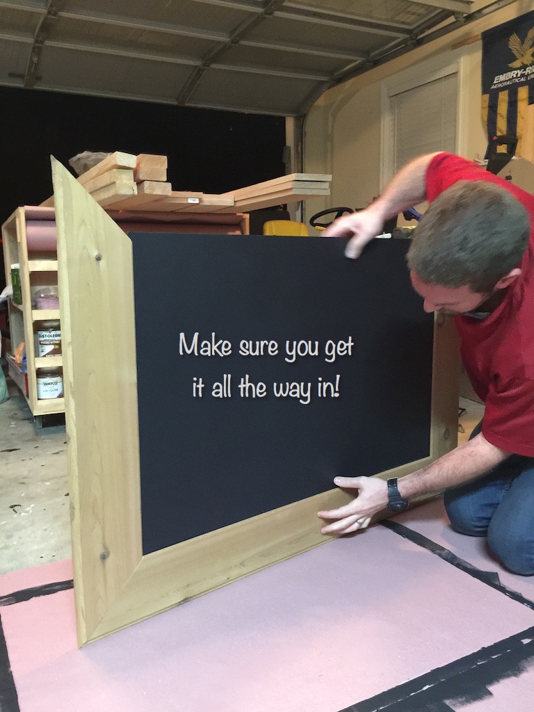 DIY Cedar-Framed Magnetic Chalkboard 12