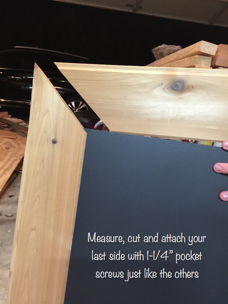 DIY Cedar-Framed Magnetic Chalkboard 13