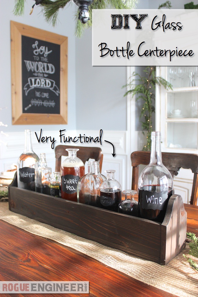 DIY Glass Bottle Centerpiece | Rogue Engineer | Pinterest Friendly