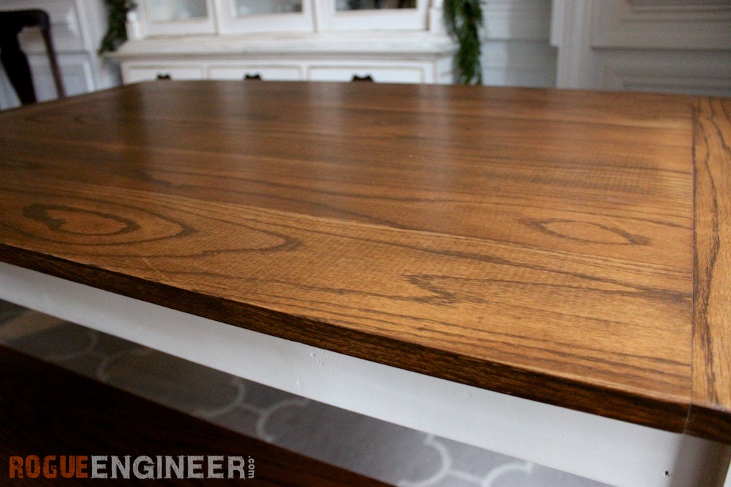 DIY Elegant Oak Farmhouse Table | Free Plans | Rogue Engineer