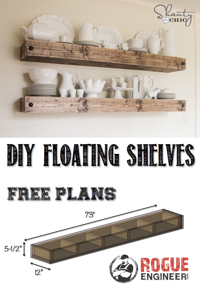 DIY Floating Shelves | Free Plan | Rogue Engineer