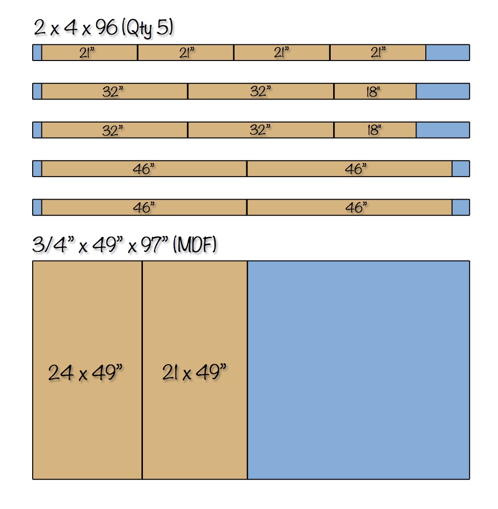 Easy DIY Portable Workbench Plans | Cut List