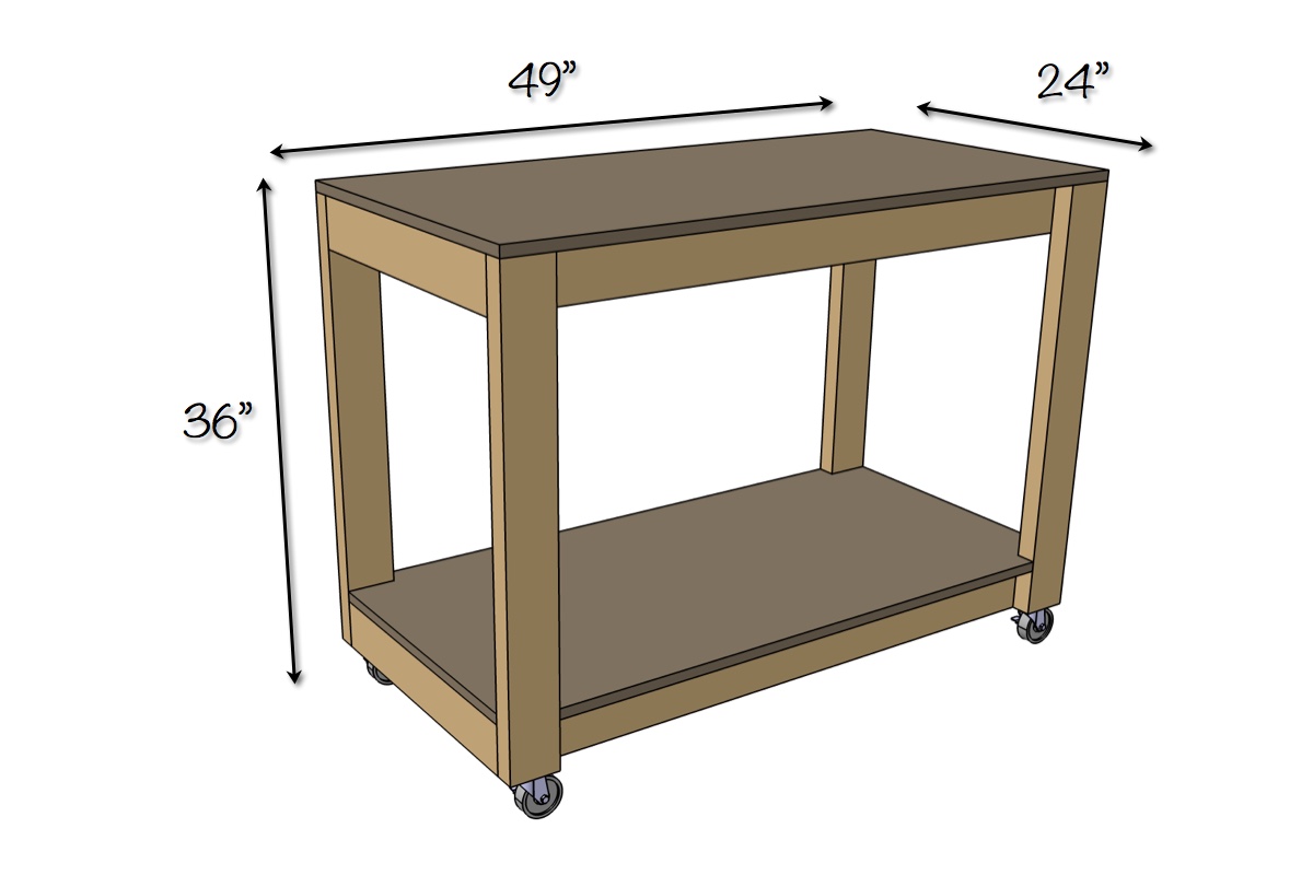 How to make a simple folding mobile workbench ? 