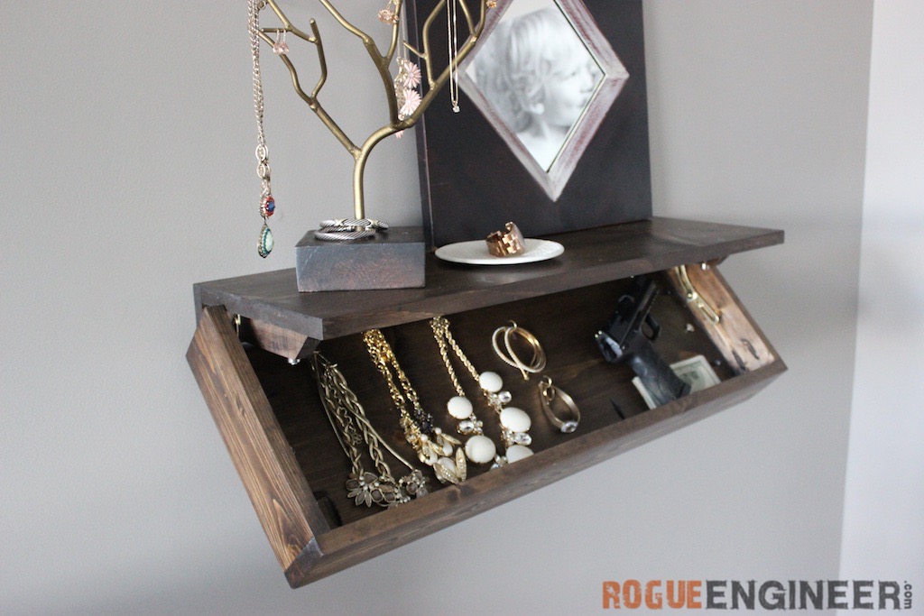 Diy Secret Floating Shelf Free Plans Rogue Engineer