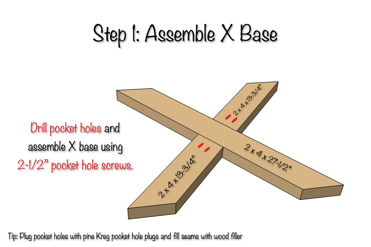 Concrete X-Brace Side Table | Step 1