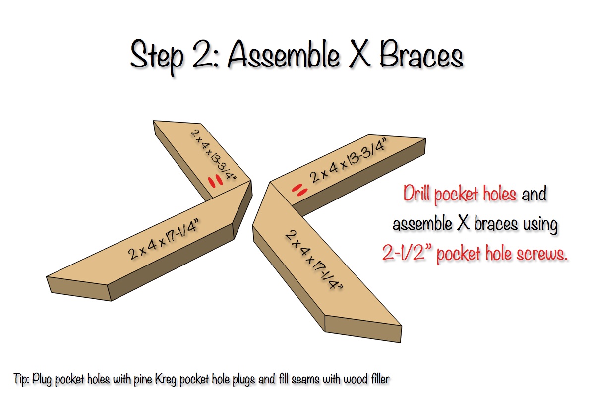 Concrete X-Brace Side Table | Step 2