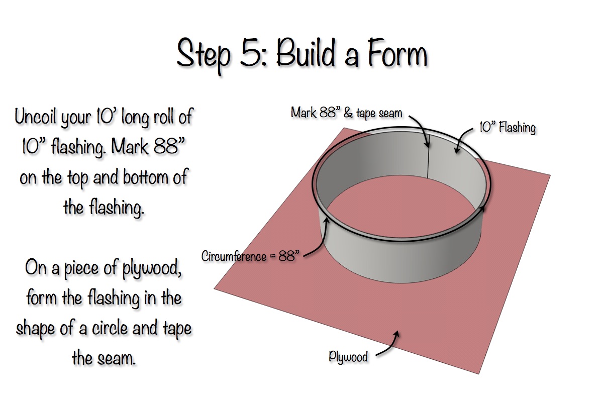 DIY X-Brace Concrete Side Table Plans | Step 5