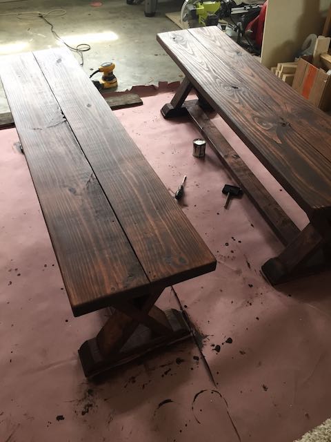 DIY X-Brace Bench | Finishing