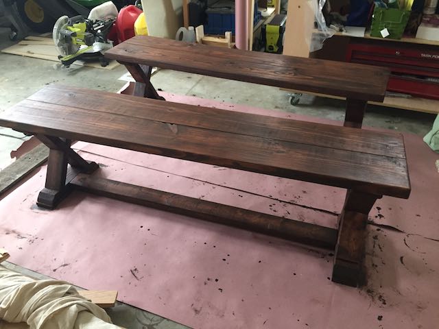 DIY X-Brace Bench | Finishing