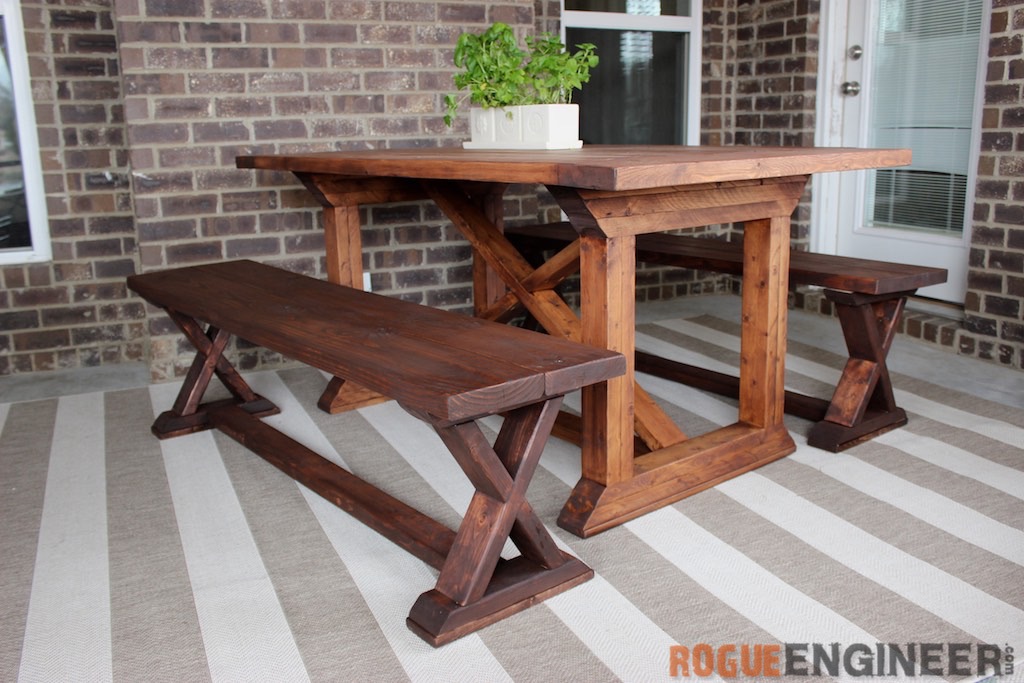 DIY X-Brace Bench | Free Plans | Rogue Engineer