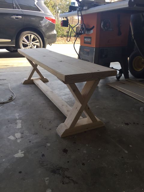 DIY X-Brace Bench | Step 4