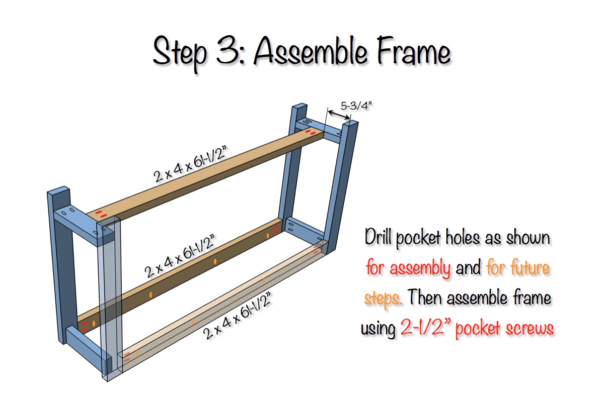 X-Brace Console Table | Step 3