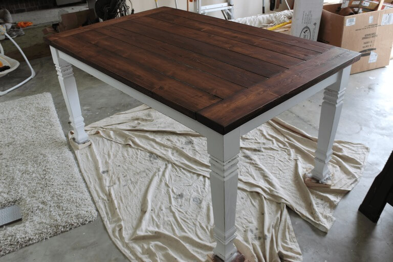 DIY Farmhouse Dining Table - Step 3