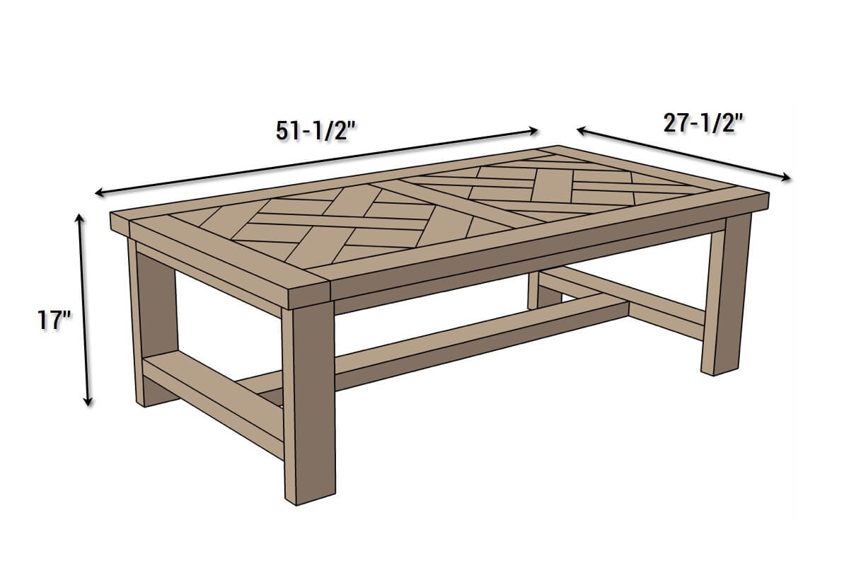 Coffee table dimensions design