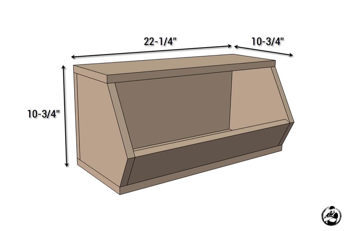 Woodworking Plans DIY 3 Storage Bins 