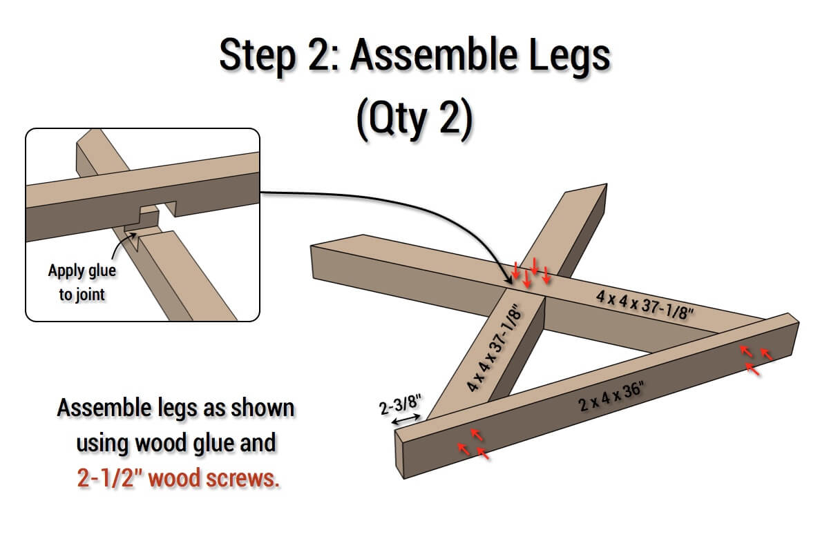 How To Make X Table Legs