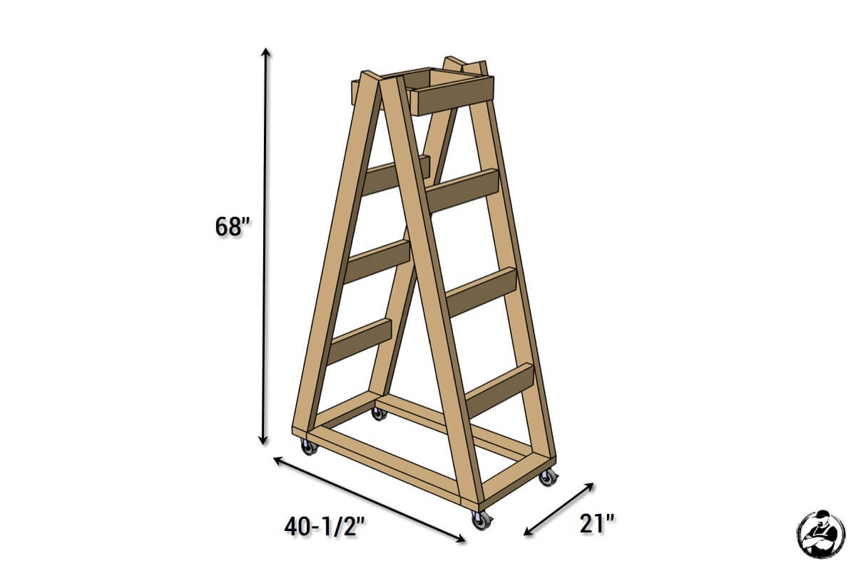 Simple Portable Lumber Rack Plans - Dimensions