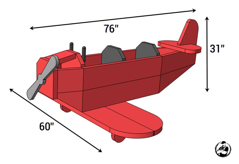 Airplane Play Structure Plans - Dimensions
