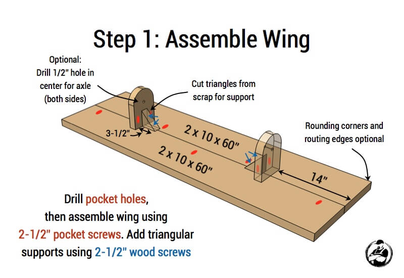 Airplane Play Structure Plans - Step 1