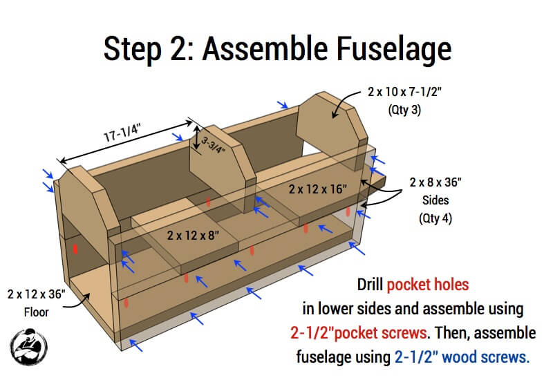 Airplane Play Structure Plans - Step 2