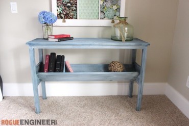 Book Rack Console Table Plans - Rogue Engineer